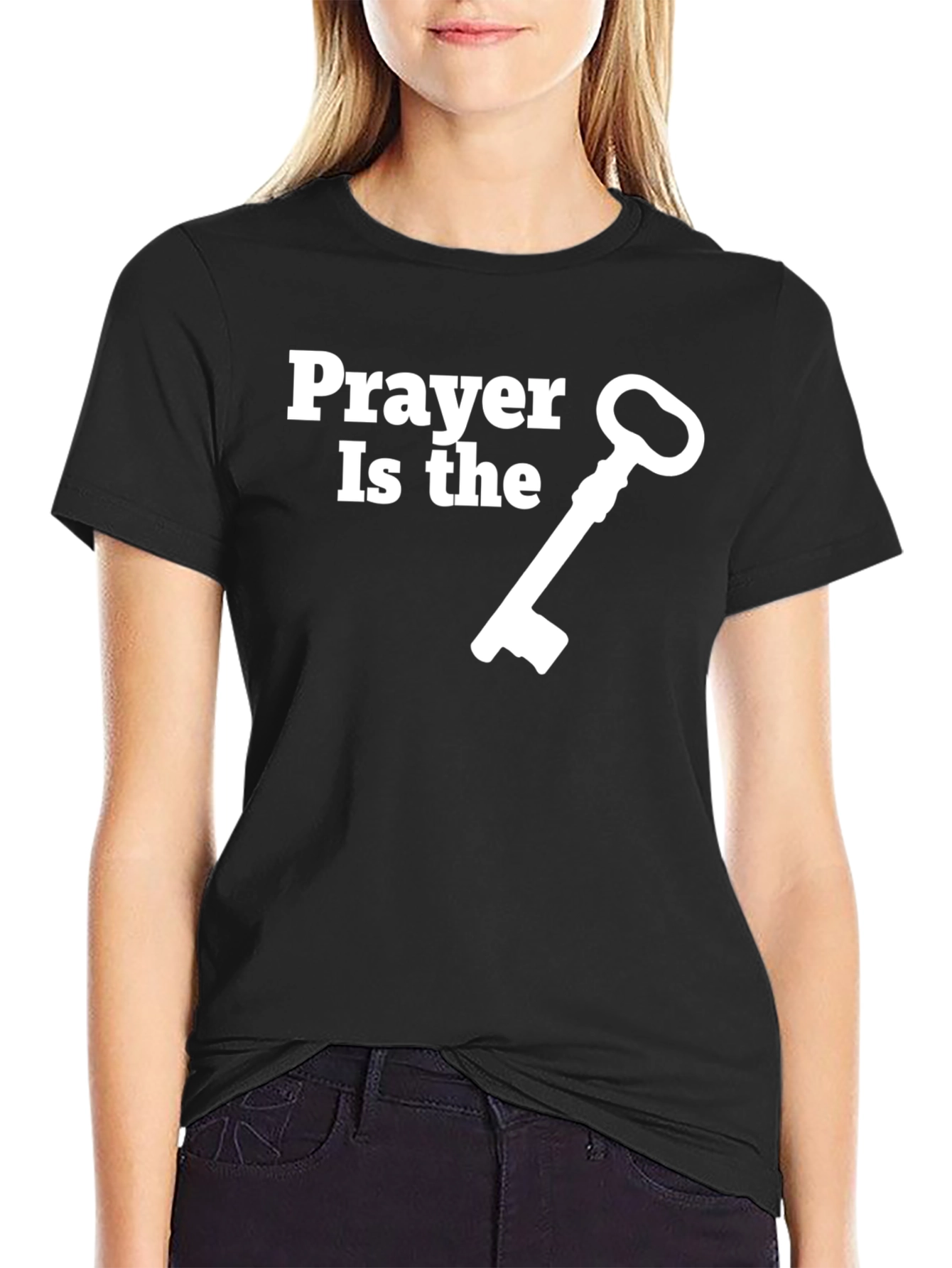 Prayer Is The Key T-Shirt - Christian Faith Apparel