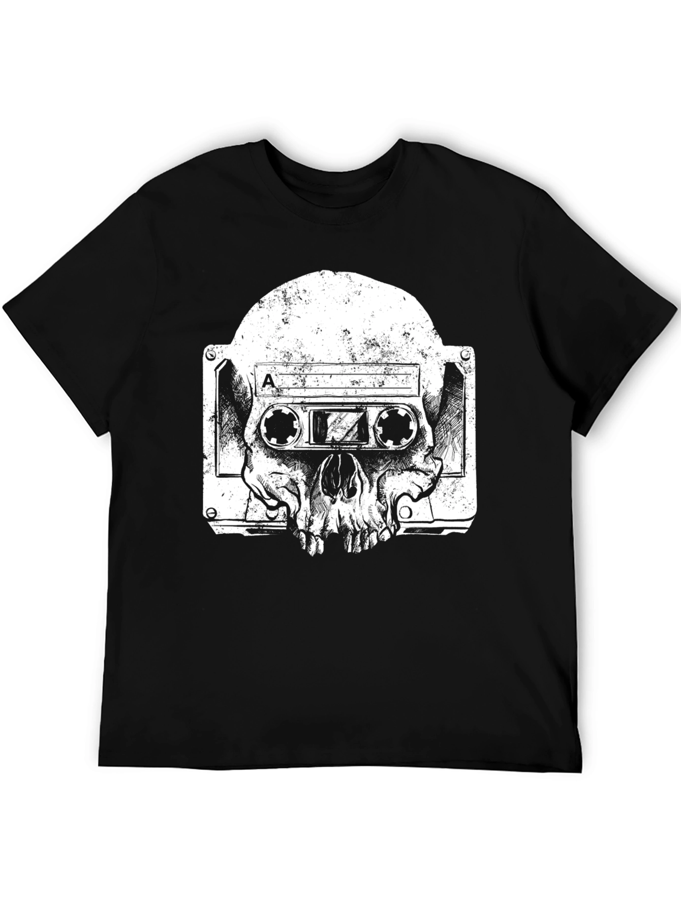 Skull Tape T-Shirt - Black Graphic Tee