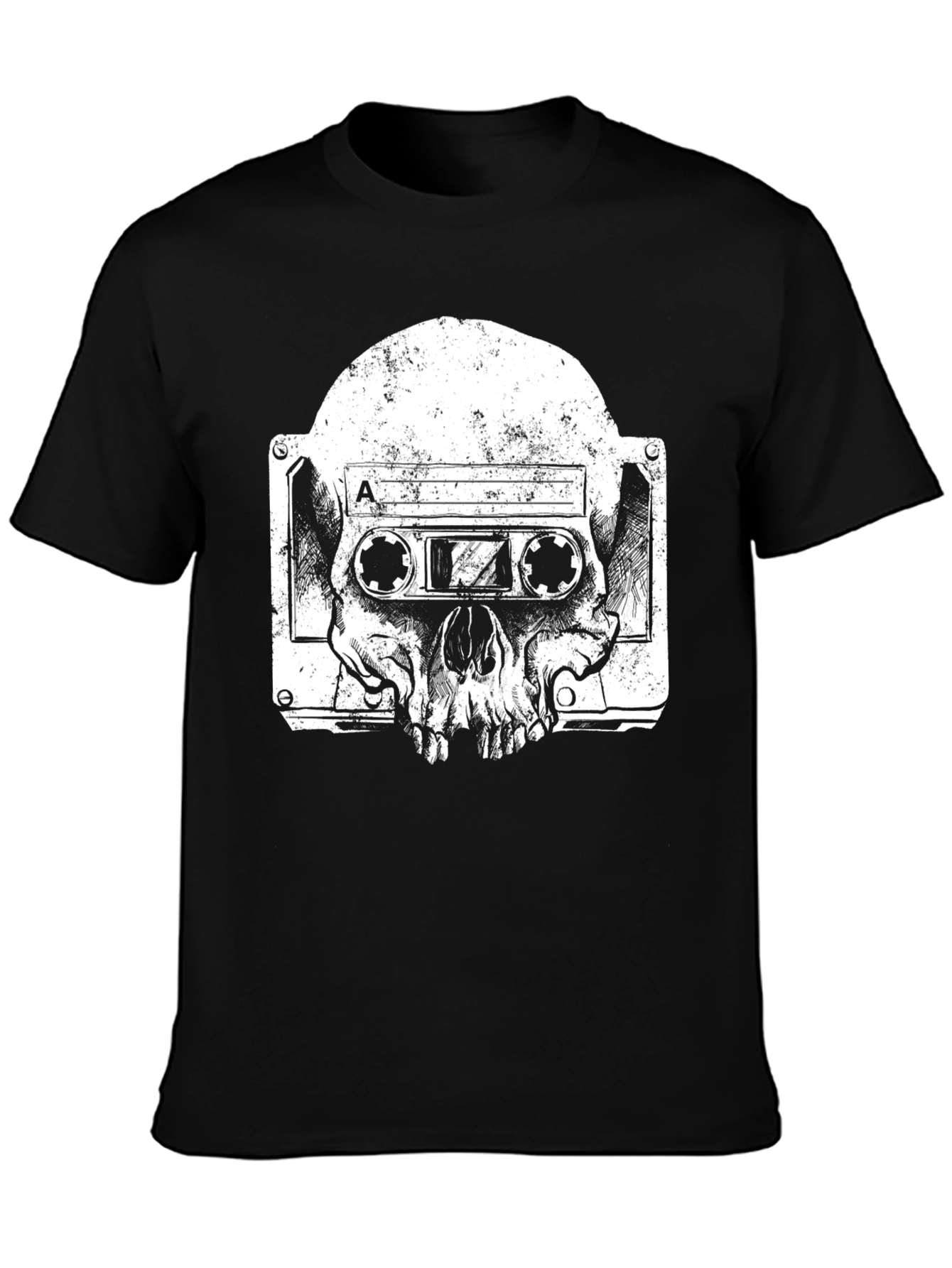 Skull Tape T-Shirt - Black Graphic Tee