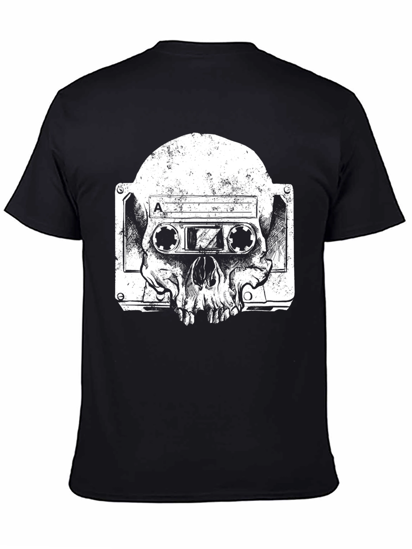 Skull Tape T-Shirt - Black Graphic Tee