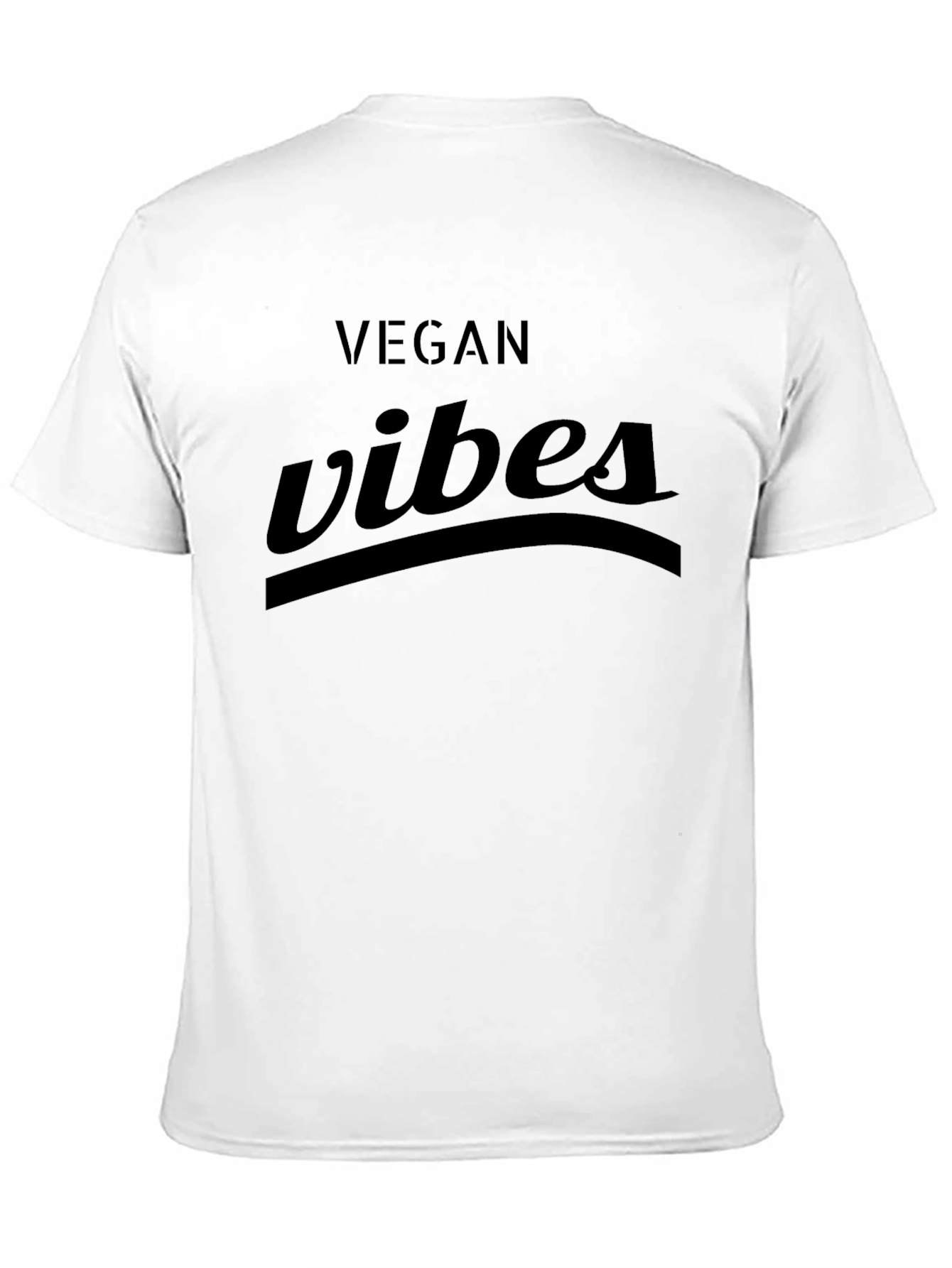 Vegan Vibes Graphic Tee - Black Casual Fit