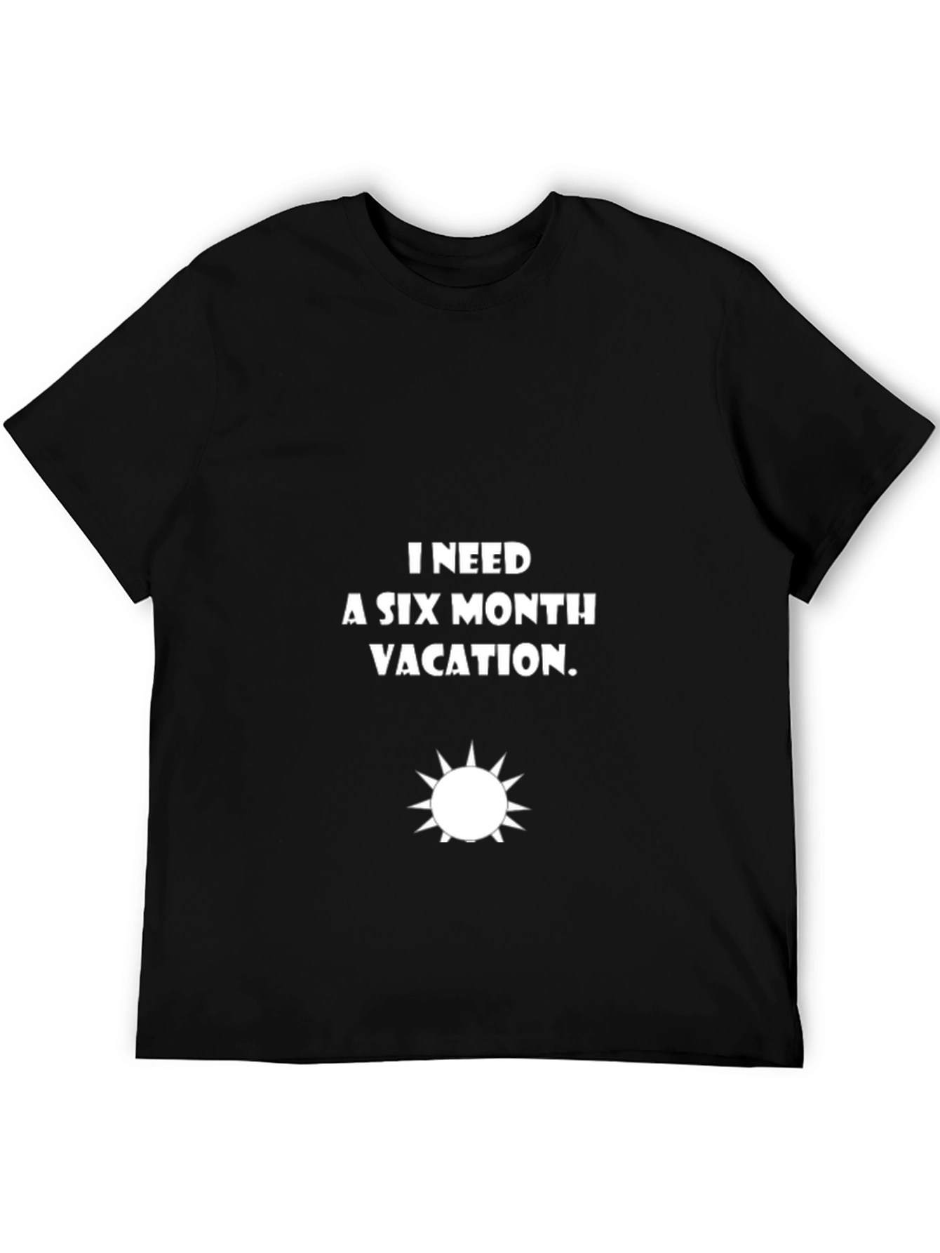 Six Month Vacation Black Graphic Tee