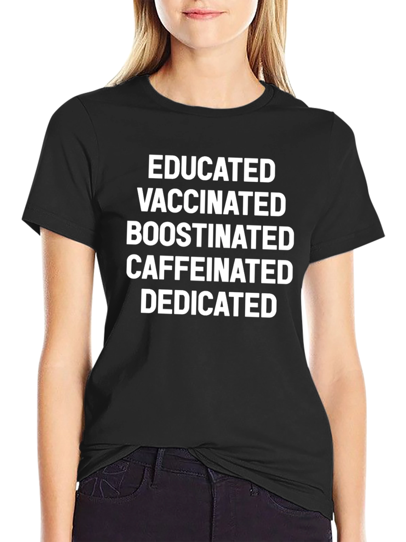 Educated Vaccinated Boosted Graphic Tee