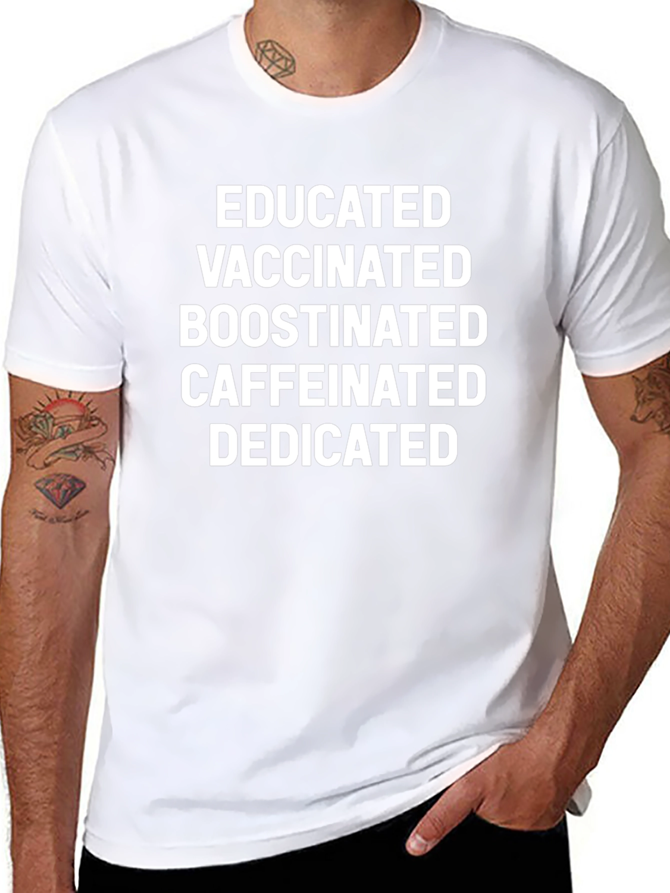 Educated Vaccinated Boosted Graphic Tee