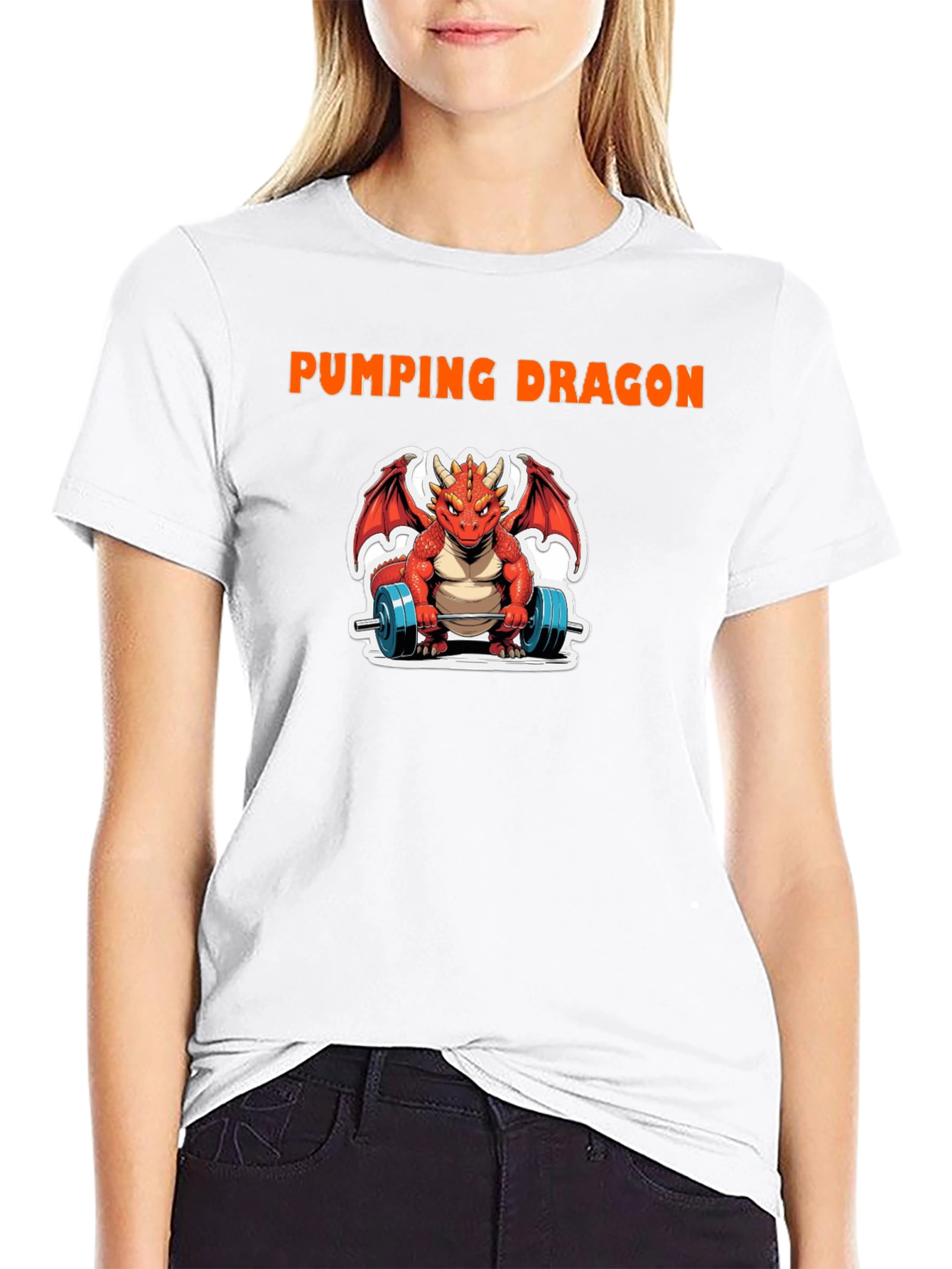 Pumping Dragon Graphic T-Shirt - Gym & Fitness Apparel