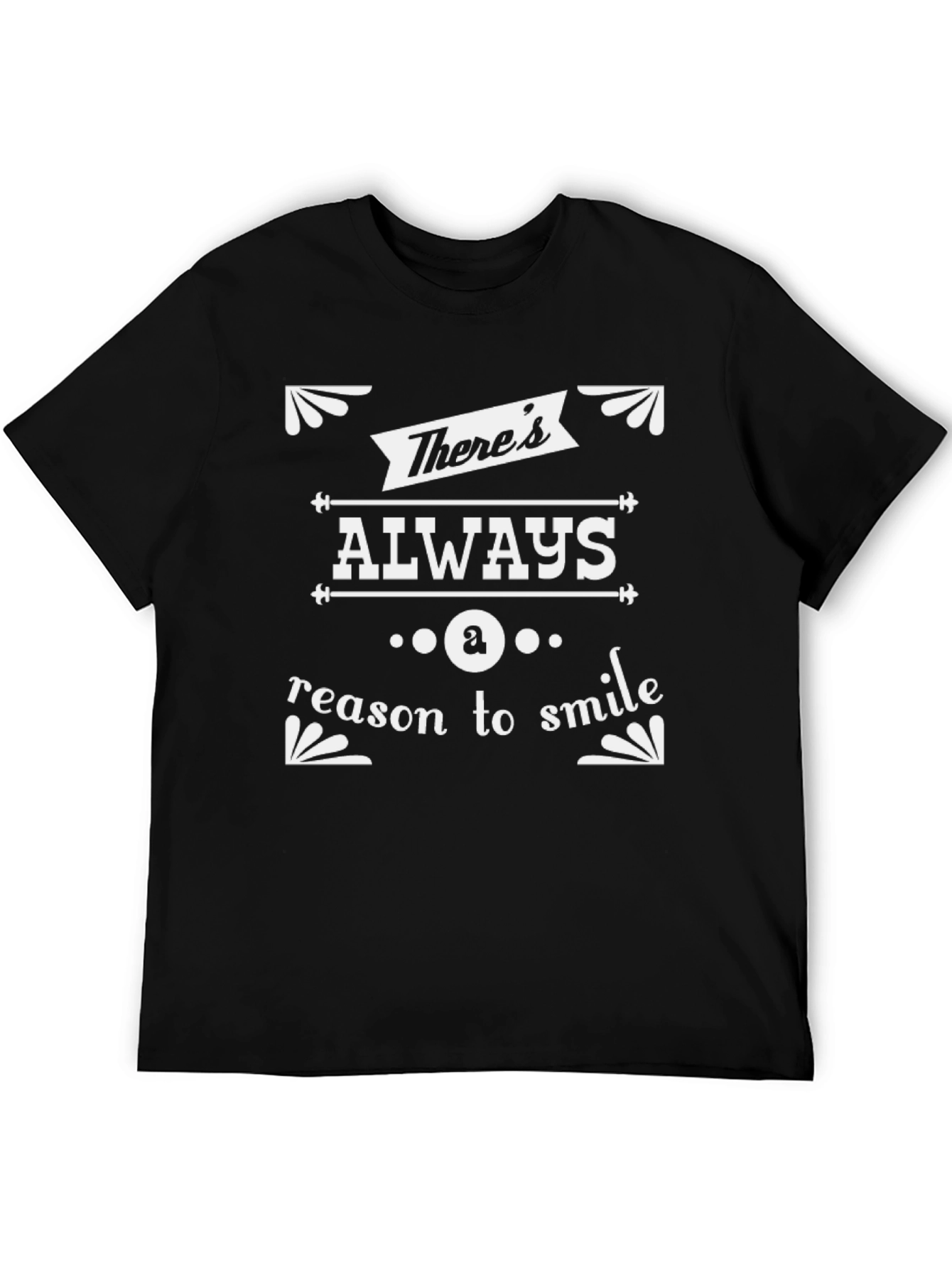 Always a Reason to Smile Black Graphic Tee