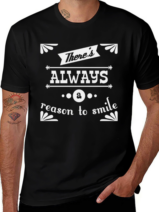 Always a Reason to Smile Black Graphic Tee