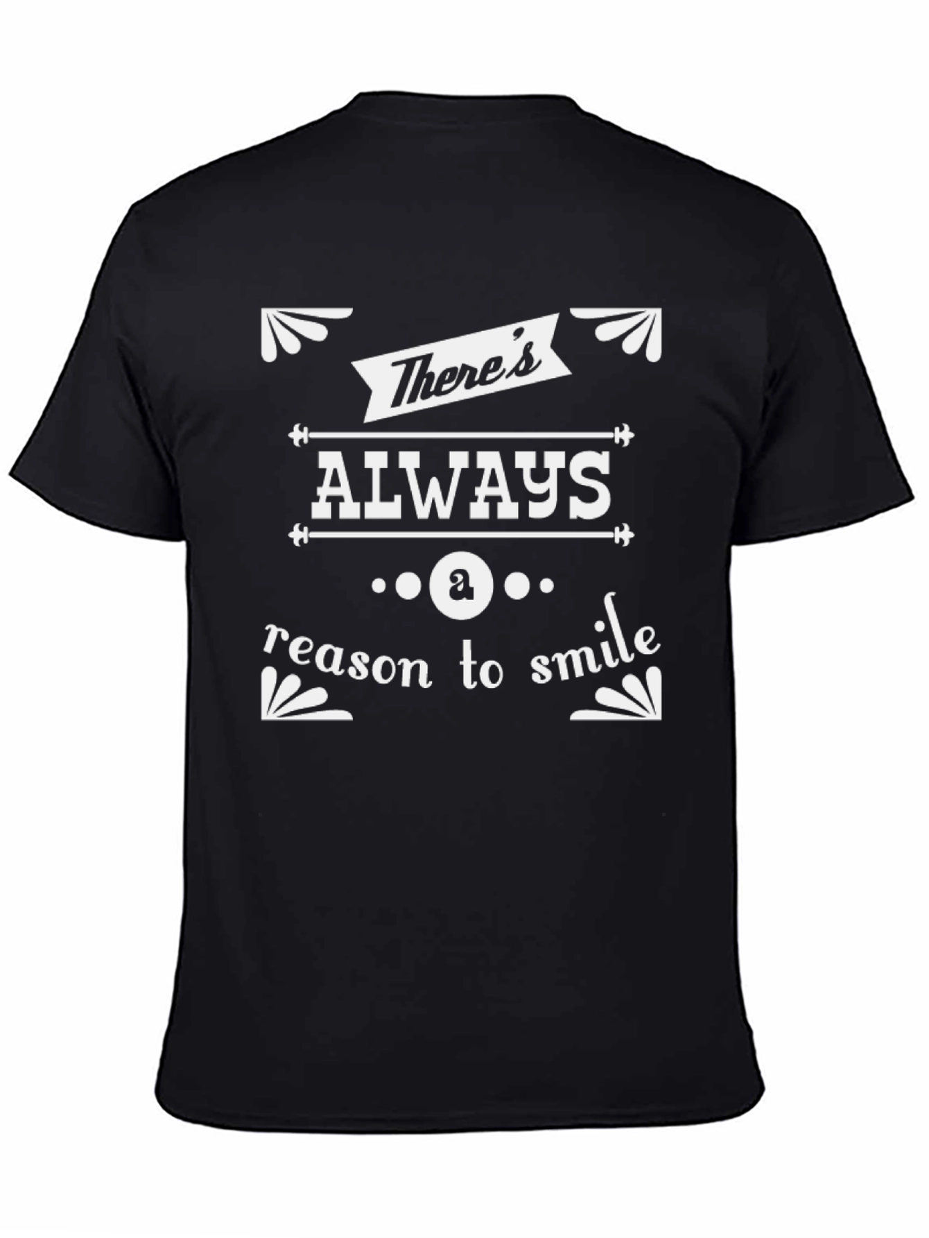 Always a Reason to Smile Black Graphic Tee