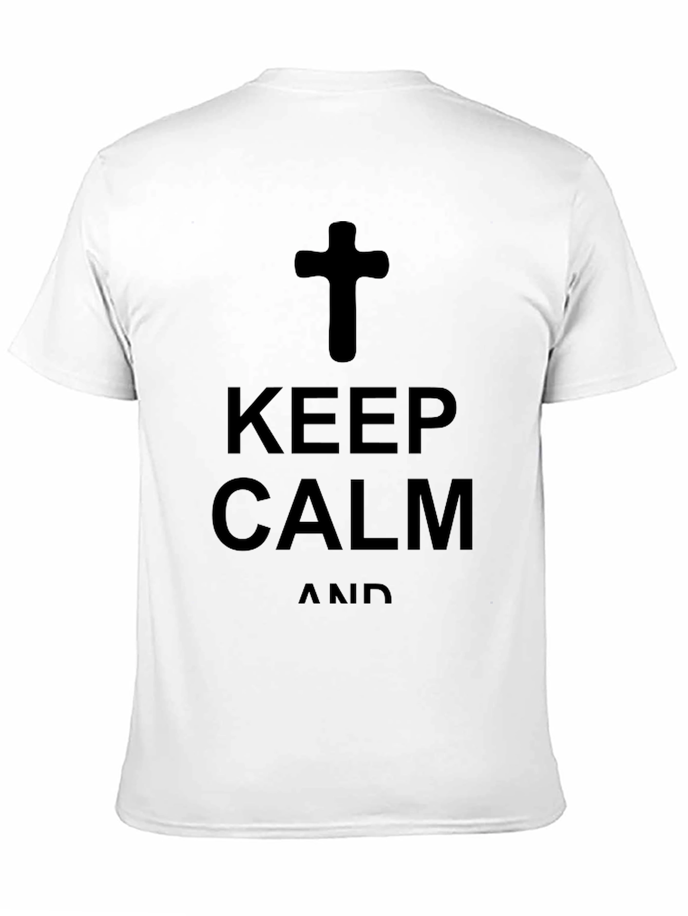 Keep Calm and Carry On Graphic T-Shirt - Black