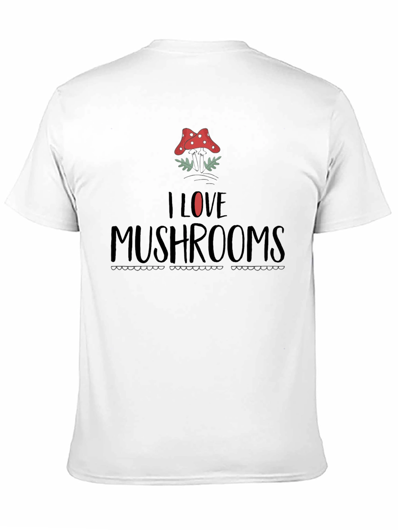 I Love Mushrooms Graphic Print T-Shirt