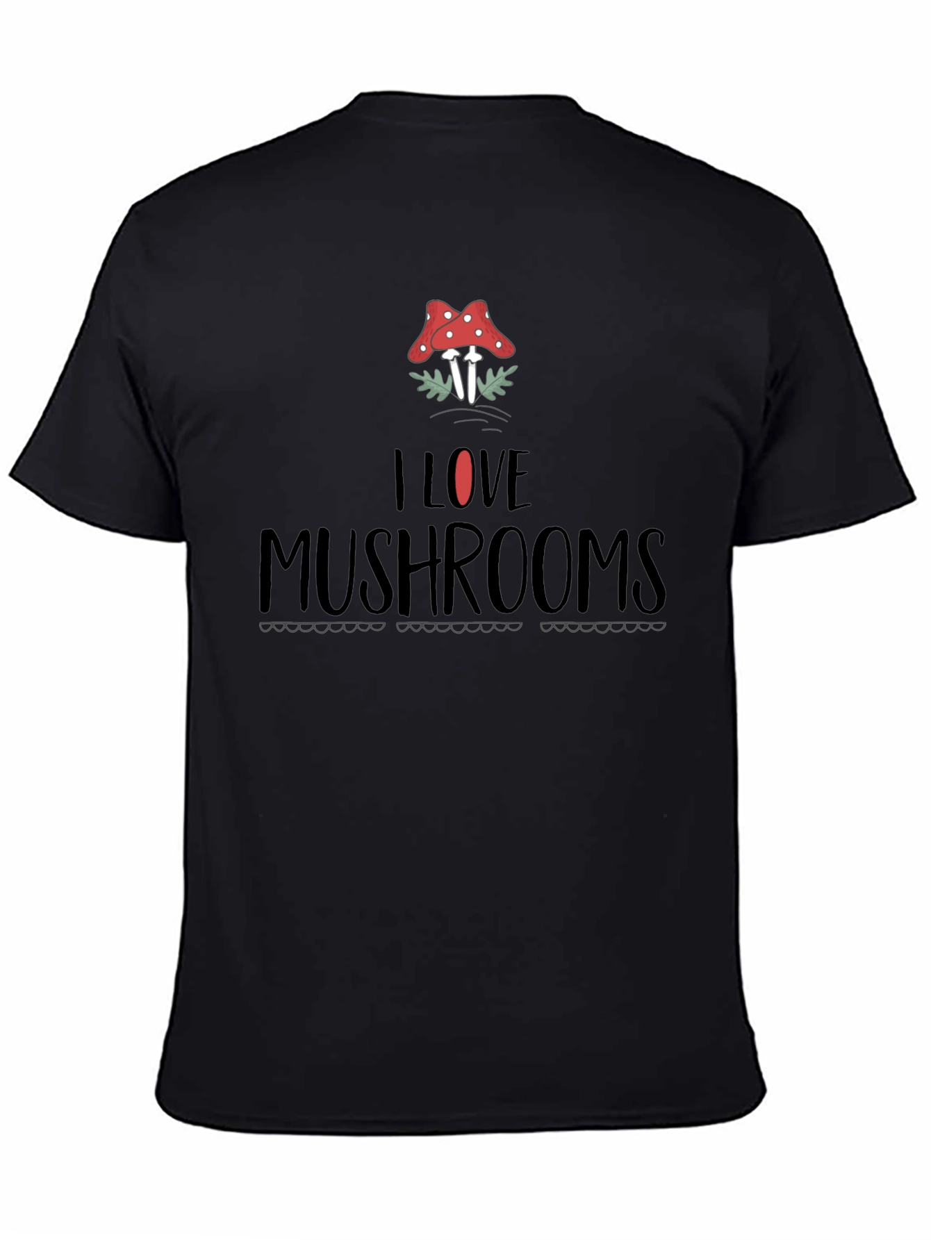 I Love Mushrooms Graphic Print T-Shirt