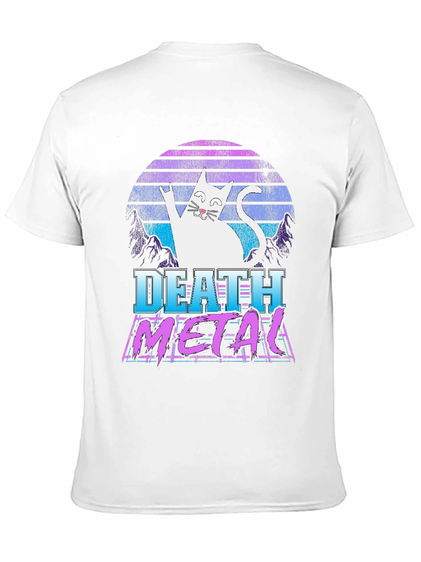 Death Metal Cat Graphic T-Shirt