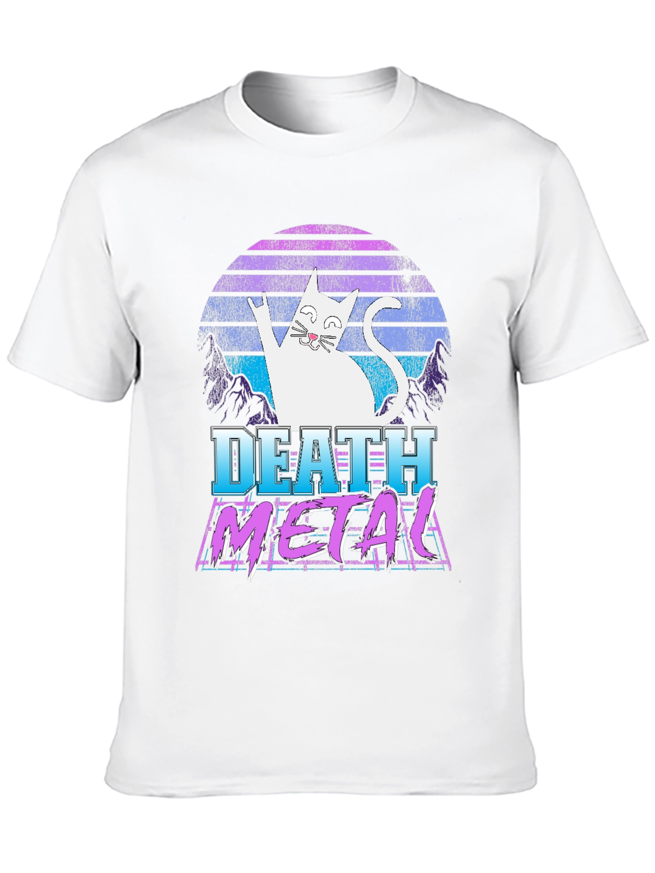 Death Metal Cat Graphic T-Shirt