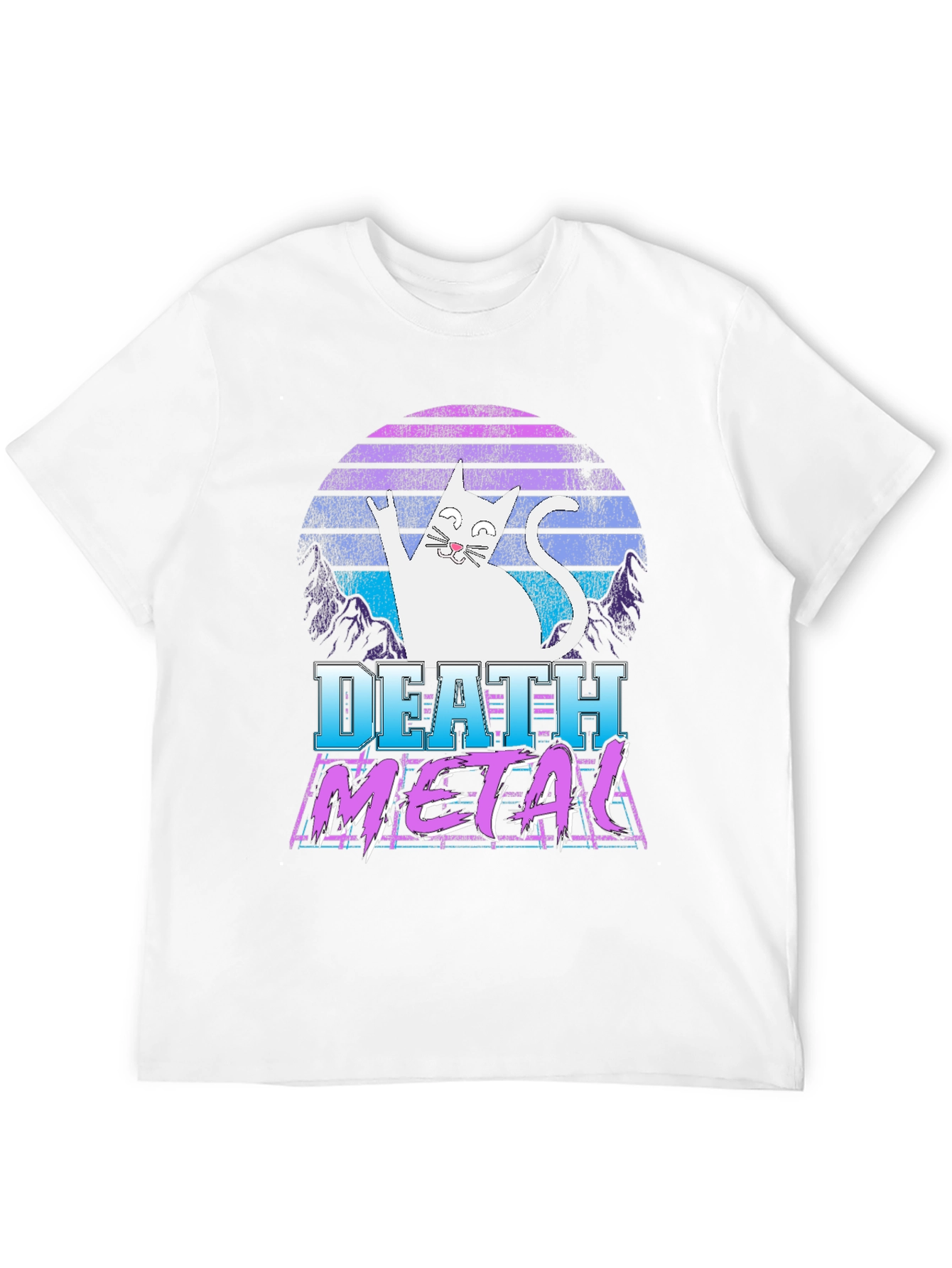 Death Metal Cat Graphic T-Shirt
