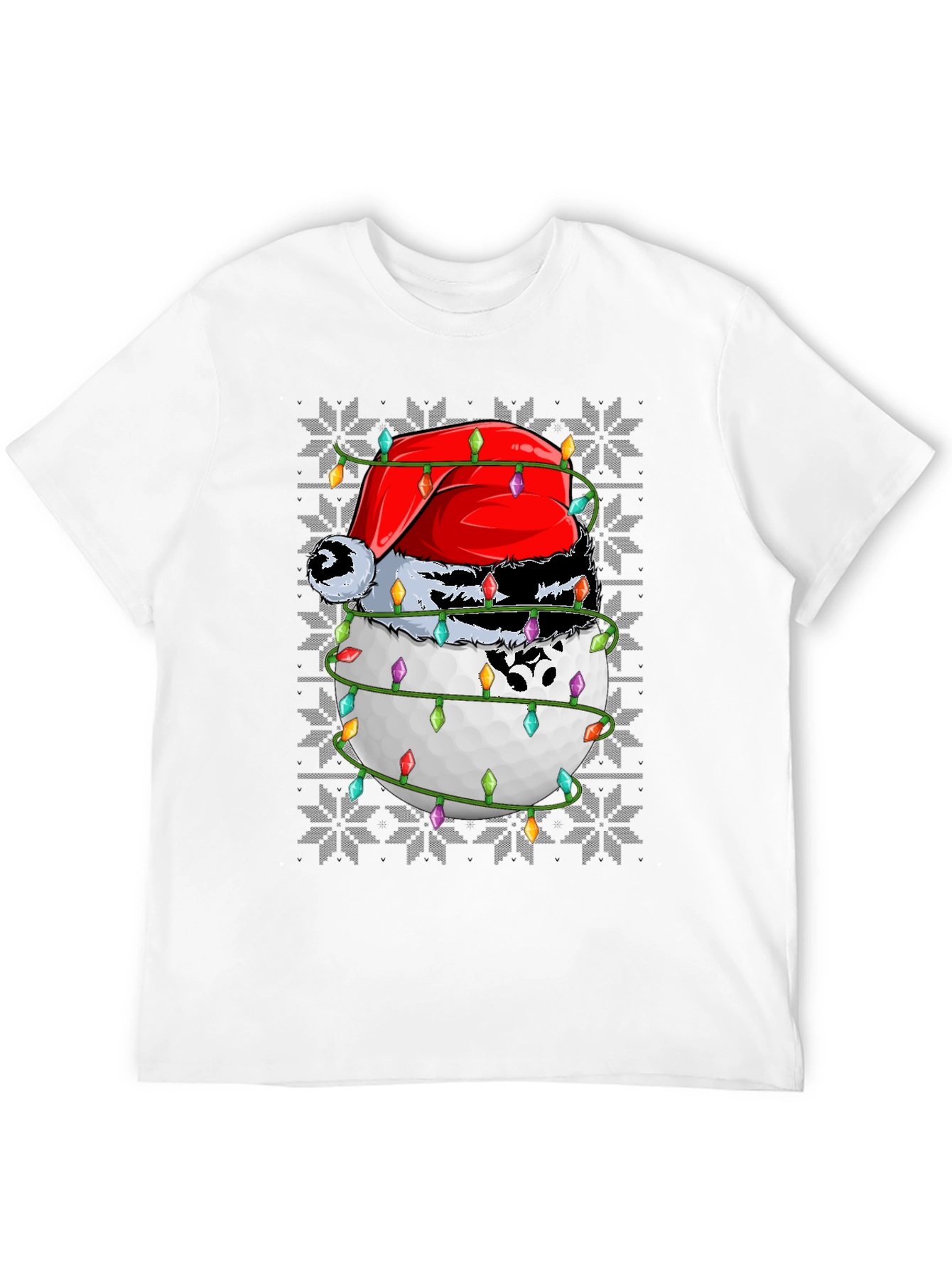 Golf Ball Christmas T-Shirt Holiday Tee