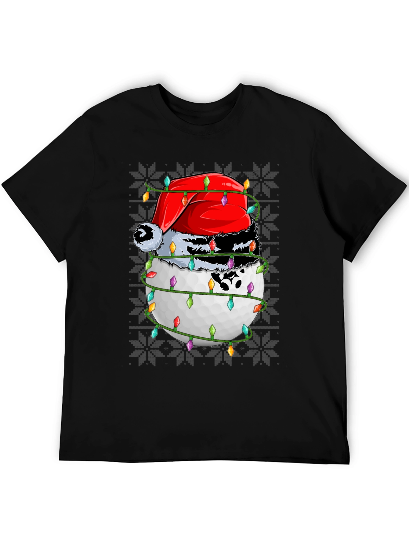 Golf Ball Christmas T-Shirt Holiday Tee