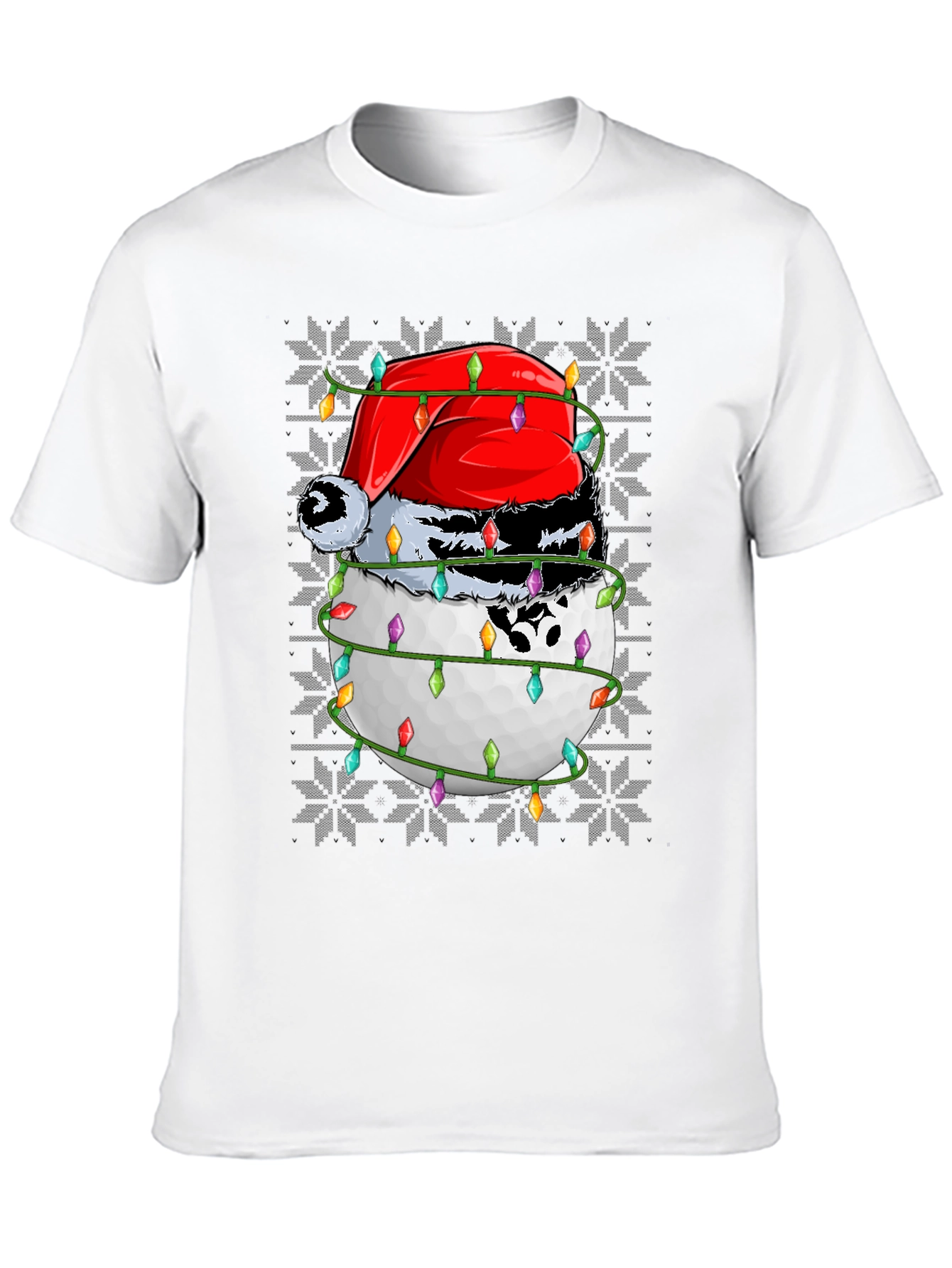 Golf Ball Christmas T-Shirt Holiday Tee