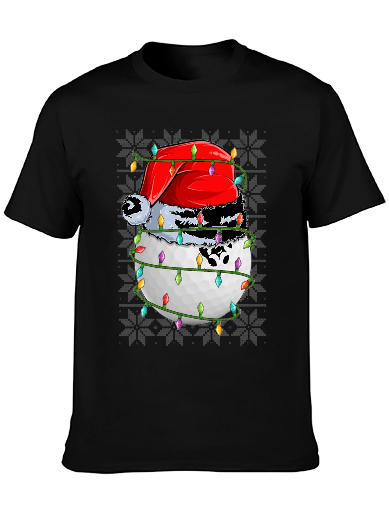 Golf Ball Christmas T-Shirt Holiday Tee
