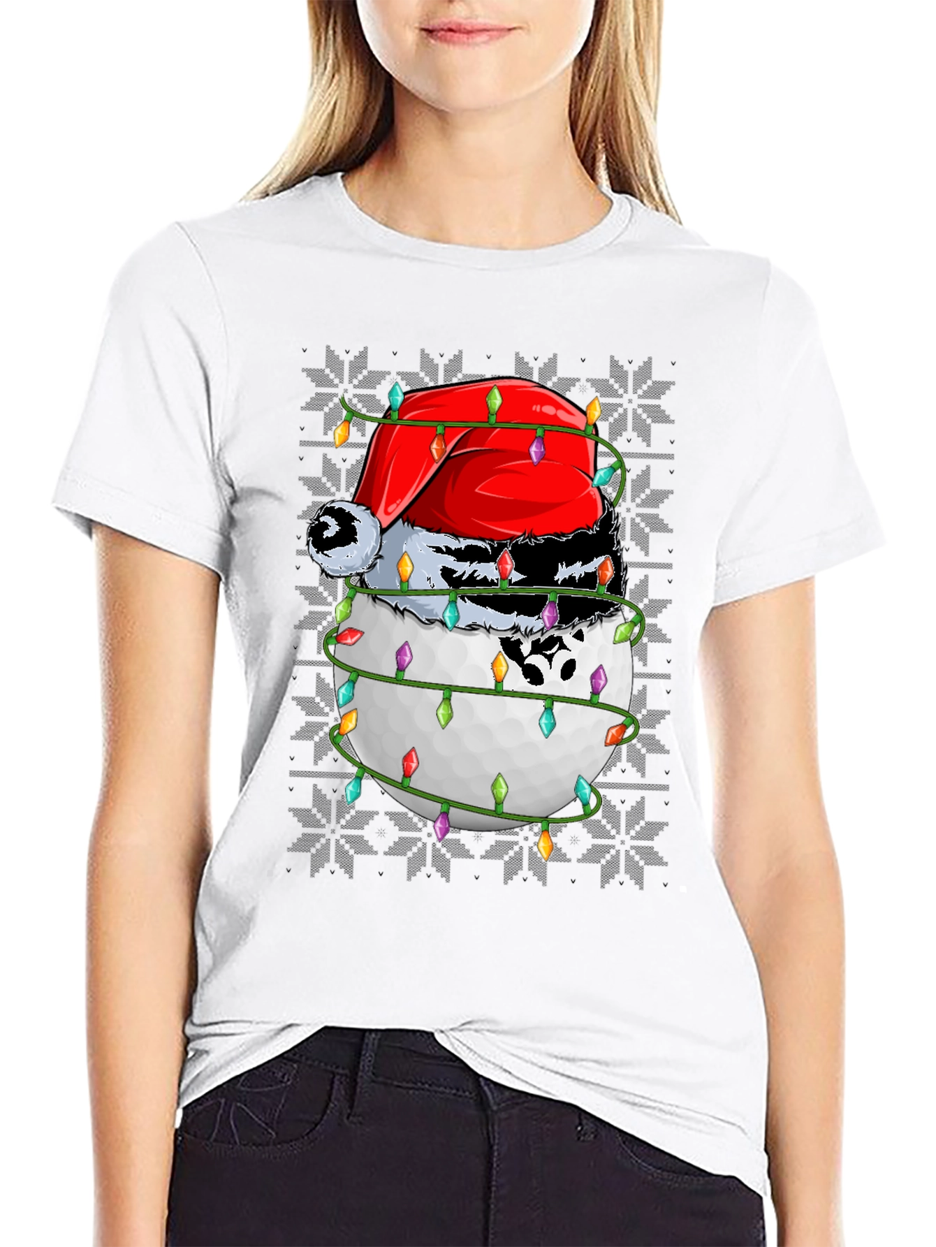Golf Ball Christmas T-Shirt Holiday Tee