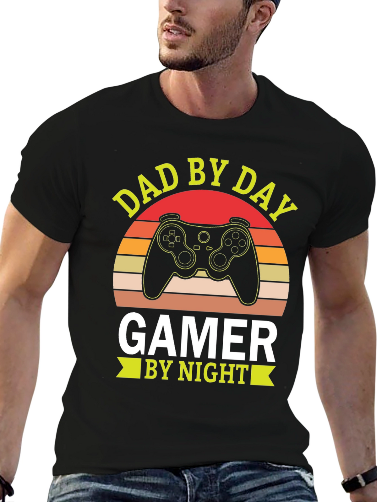 Dad by Day Gamer by Night Graphic Tee