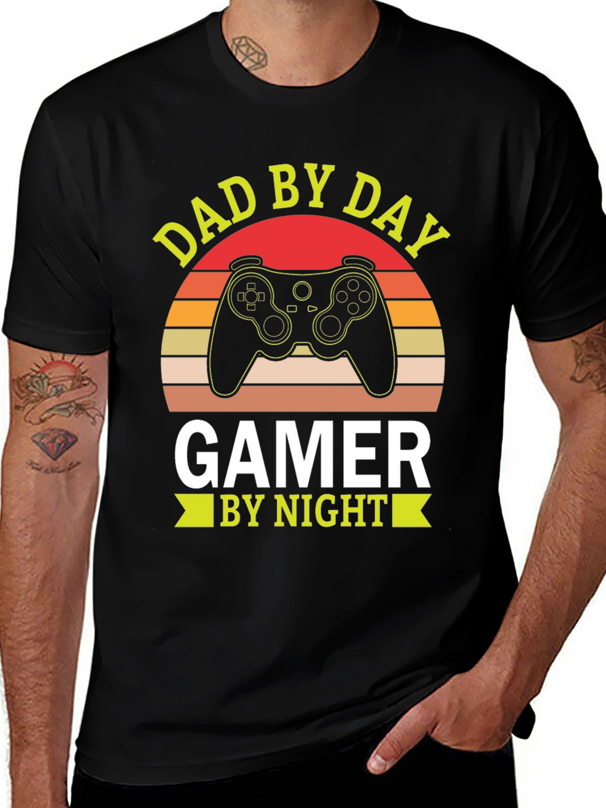Dad by Day Gamer by Night Graphic Tee