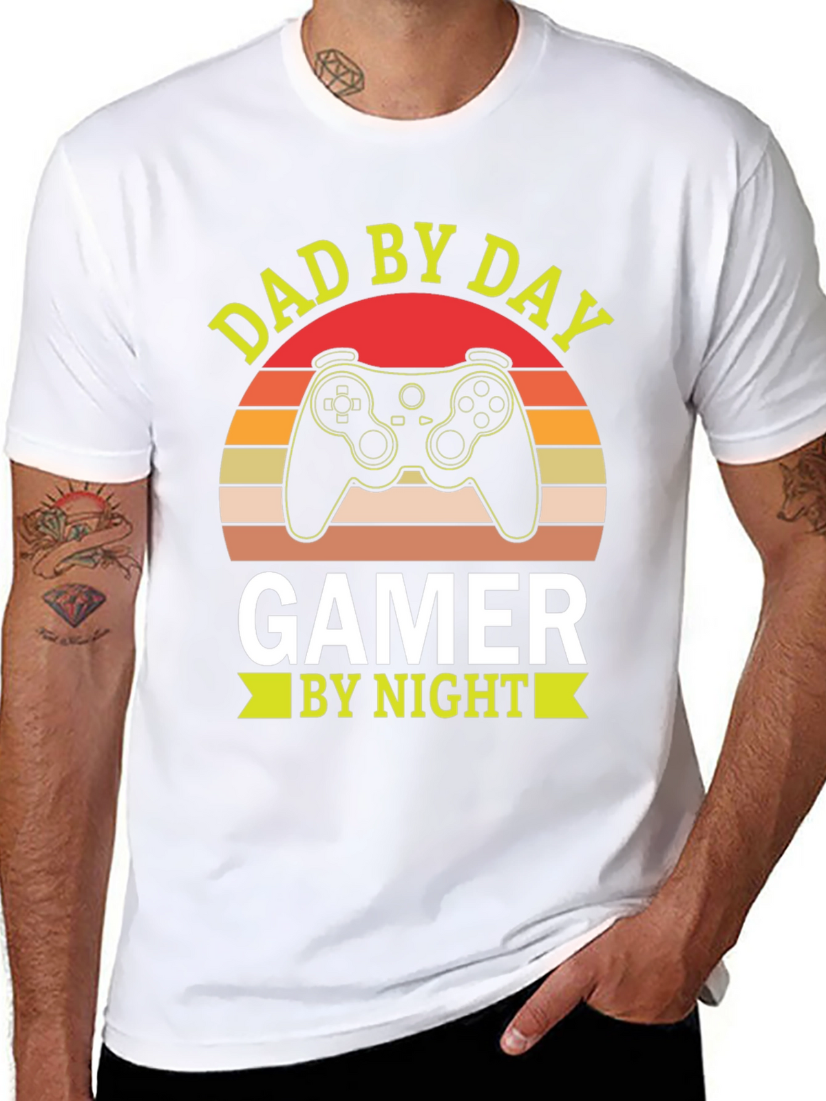 Dad by Day Gamer by Night Graphic Tee