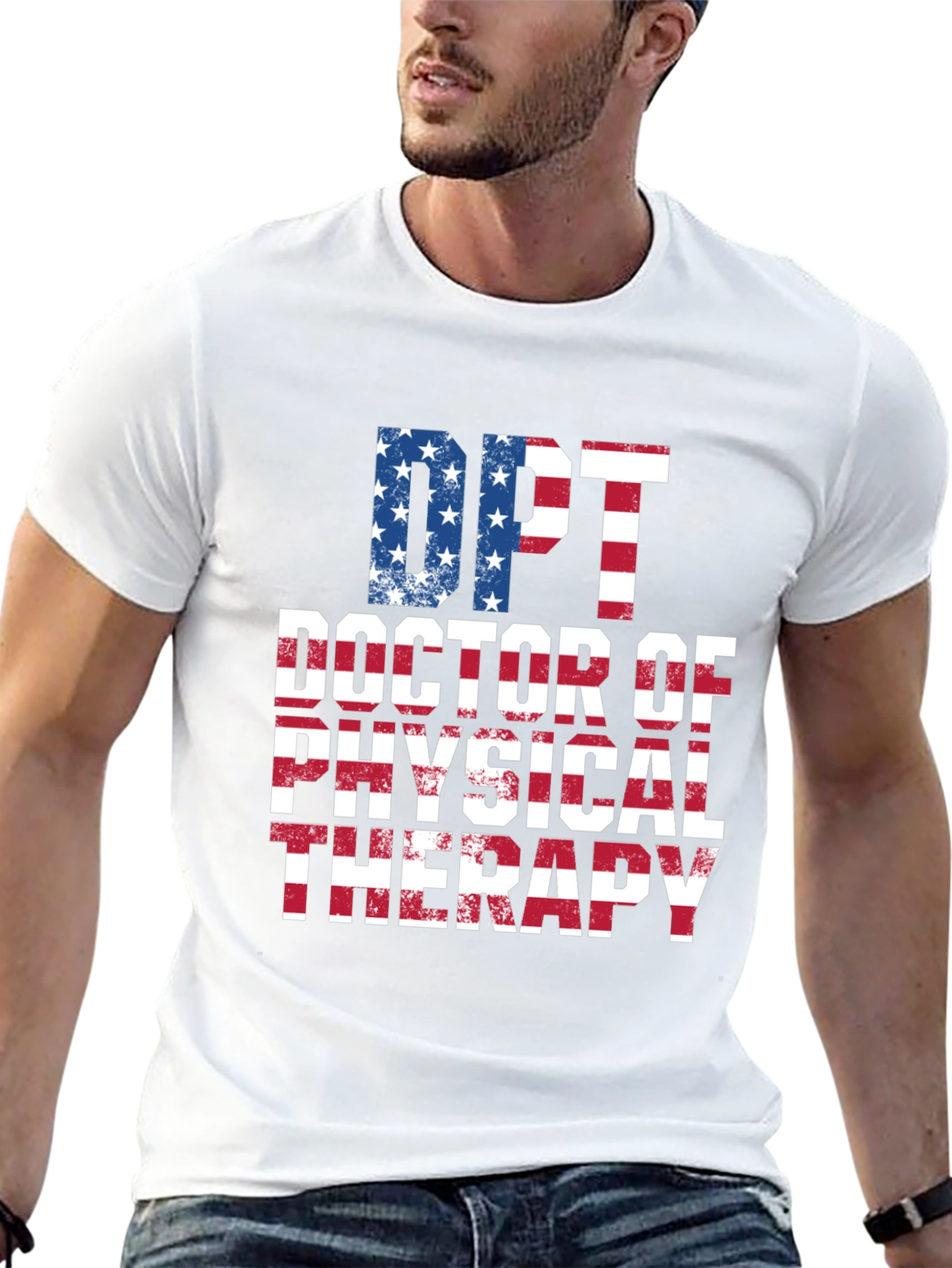 DPT Doctor of Physical Therapy American Flag T-Shirt