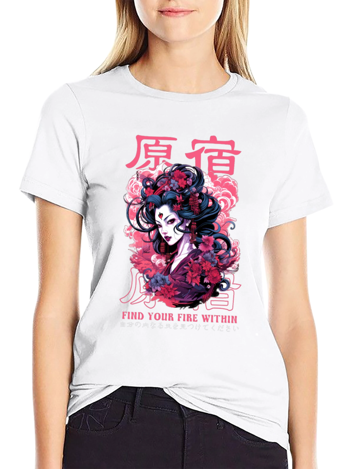 Geisha Graphic Print Tee