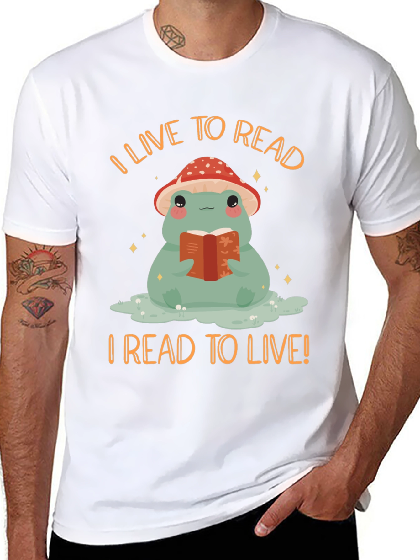 I Live to Read Frog T-Shirt