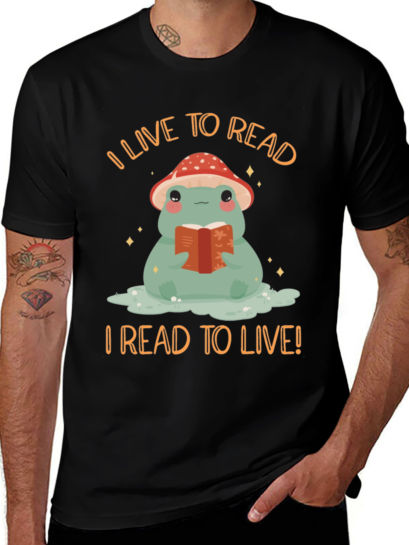 I Live to Read Frog T-Shirt