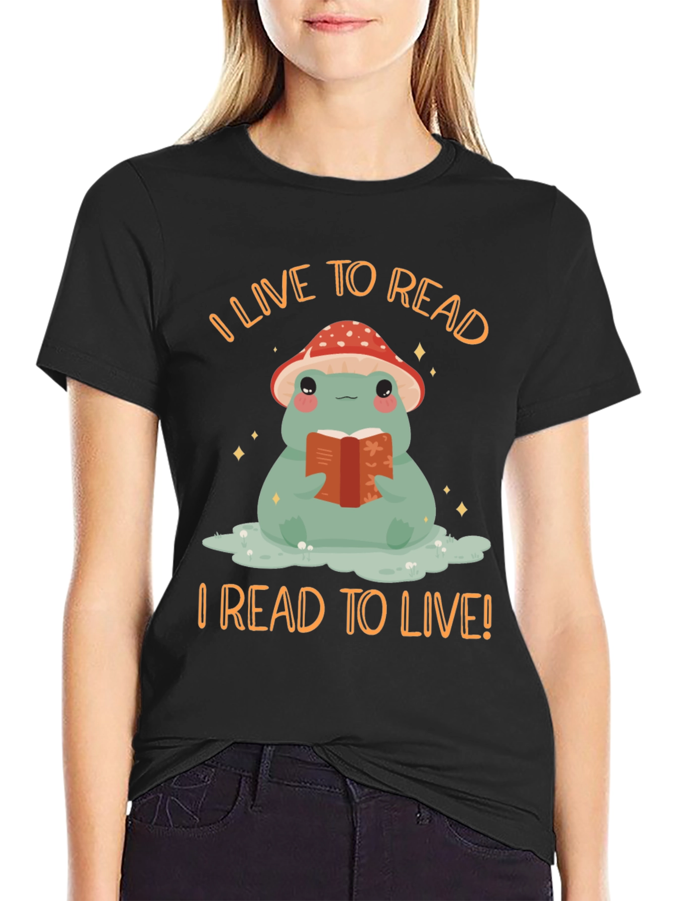 I Live to Read Frog T-Shirt
