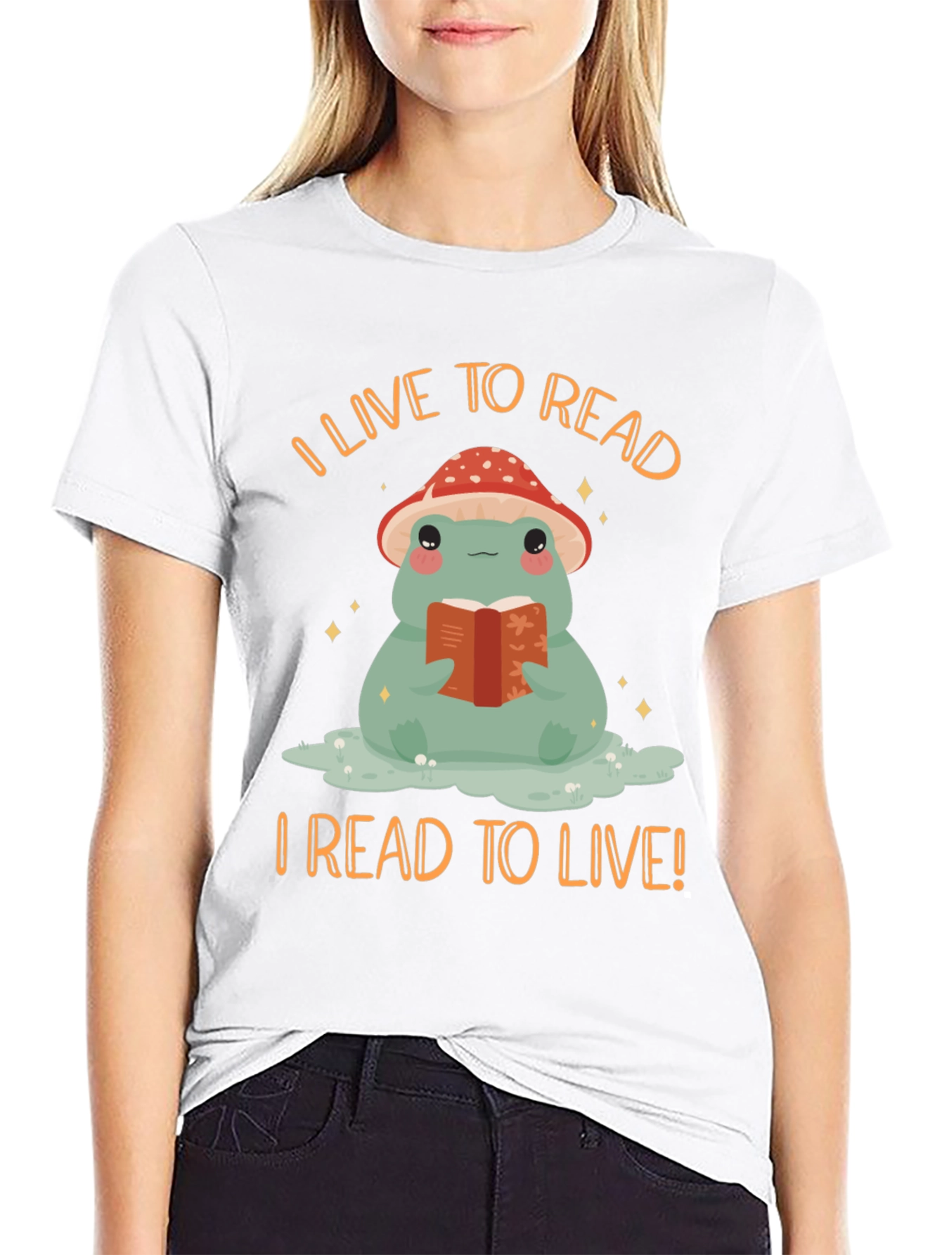 I Live to Read Frog T-Shirt