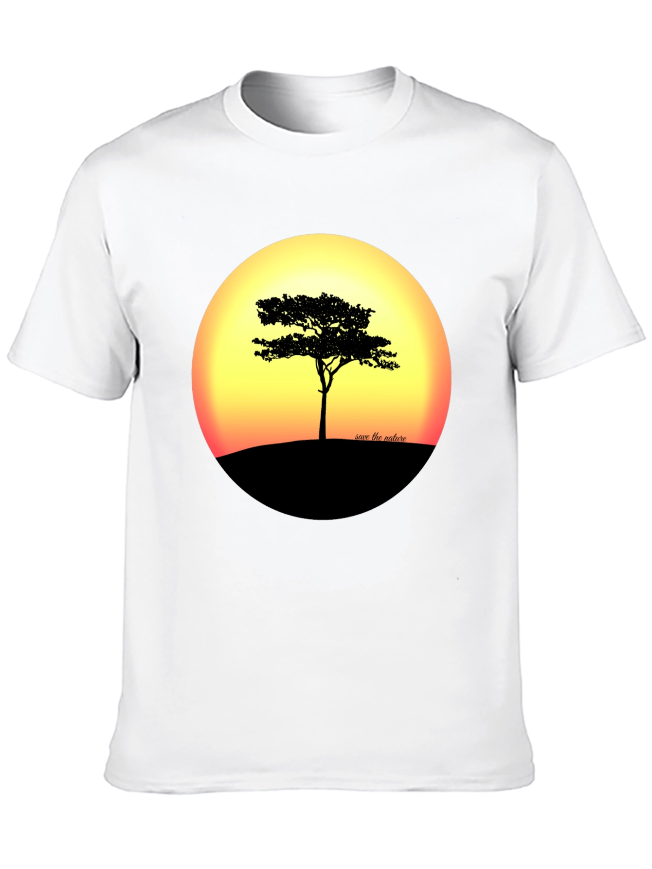 Nature Sunset Tree Graphic T-Shirt