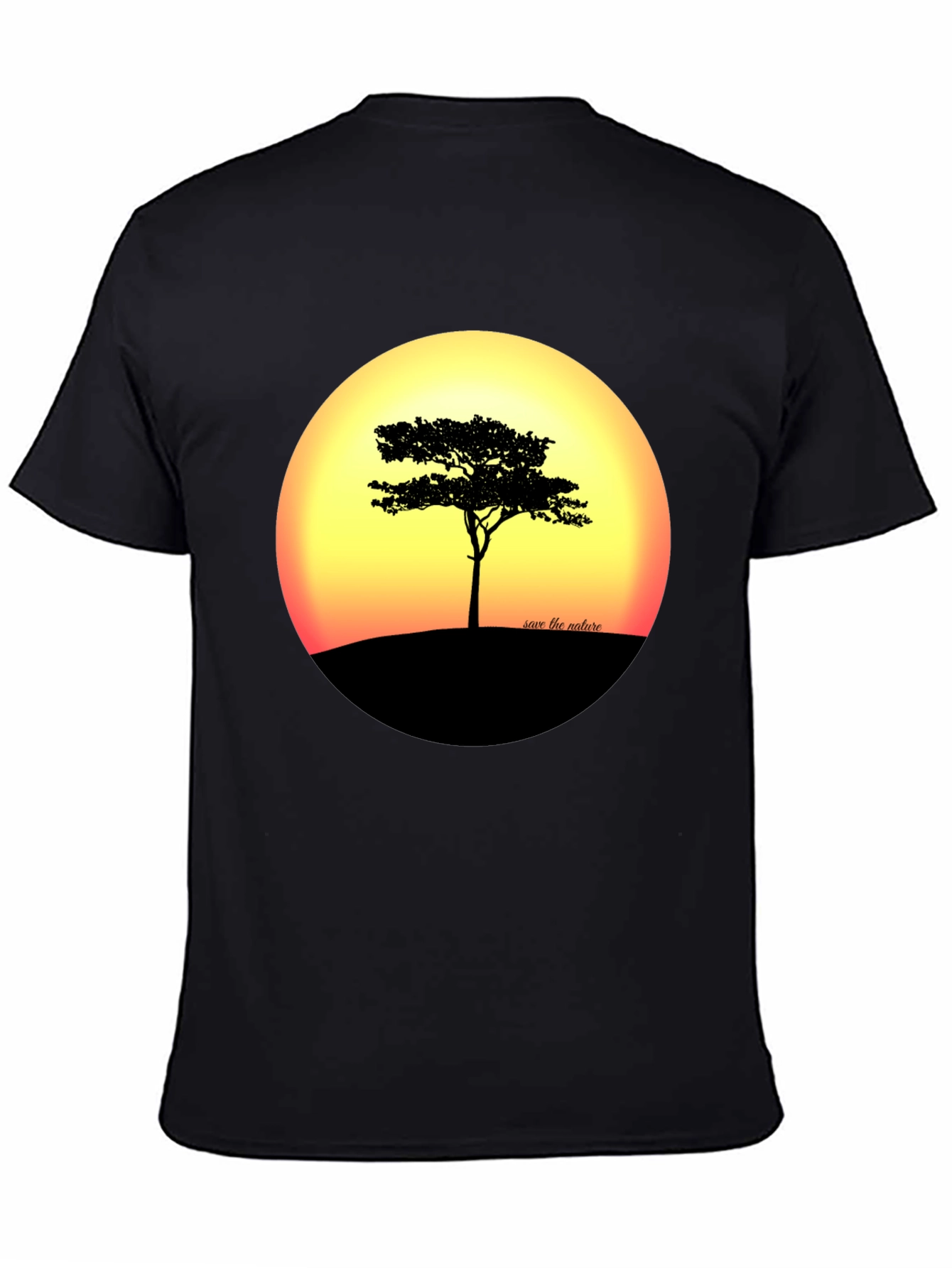 Nature Sunset Tree Graphic T-Shirt