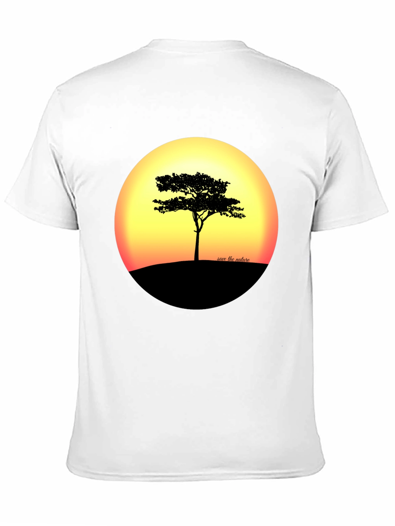 Nature Sunset Tree Graphic T-Shirt
