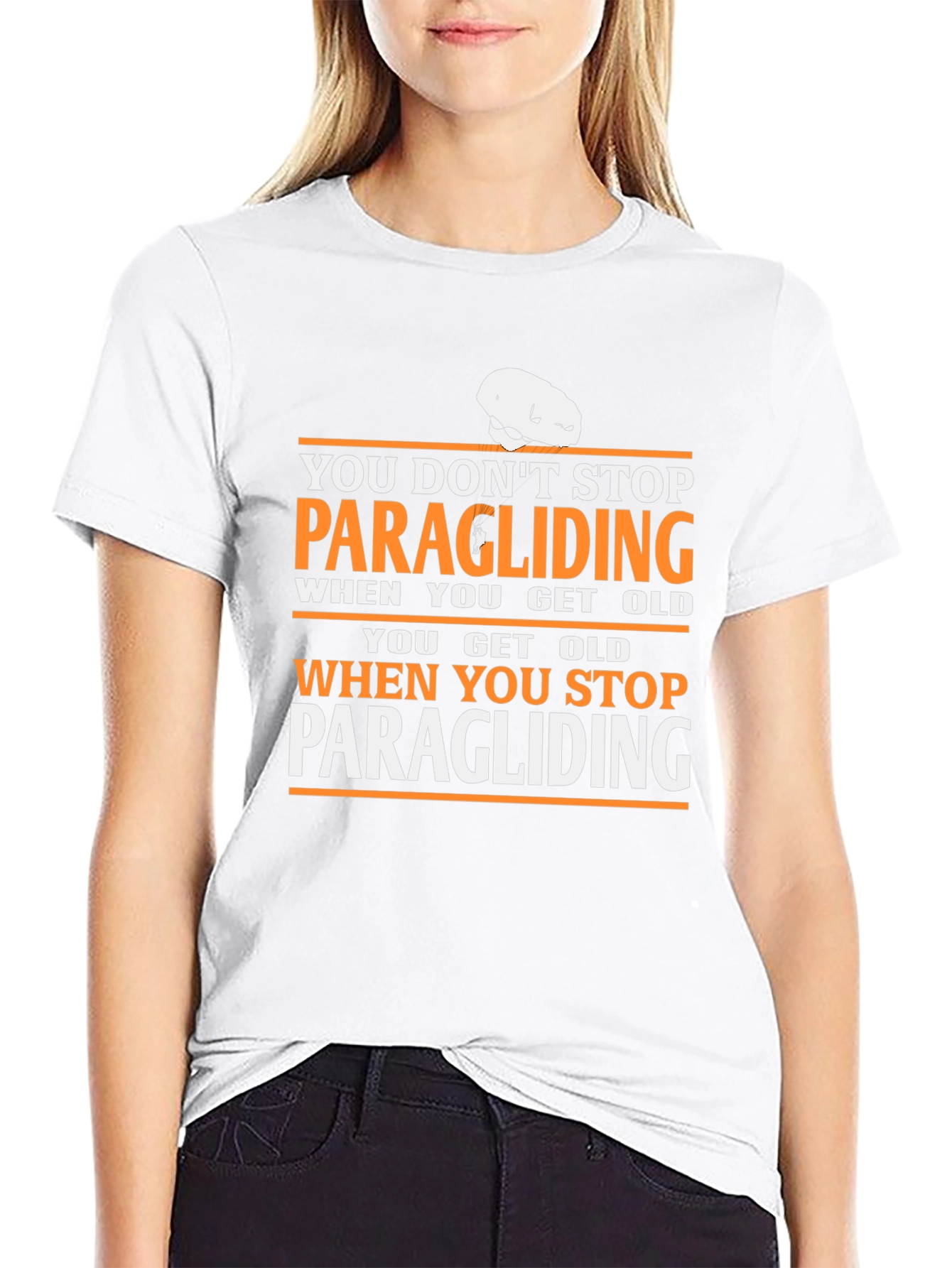 Paragliding Quote T-Shirt - Never Stop!