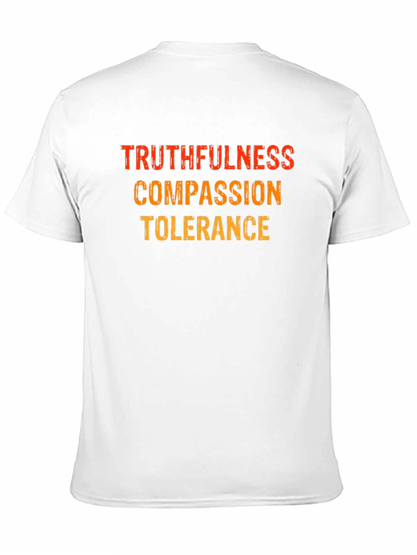 Truthfulness Compassion Tolerance Black Graphic Tee