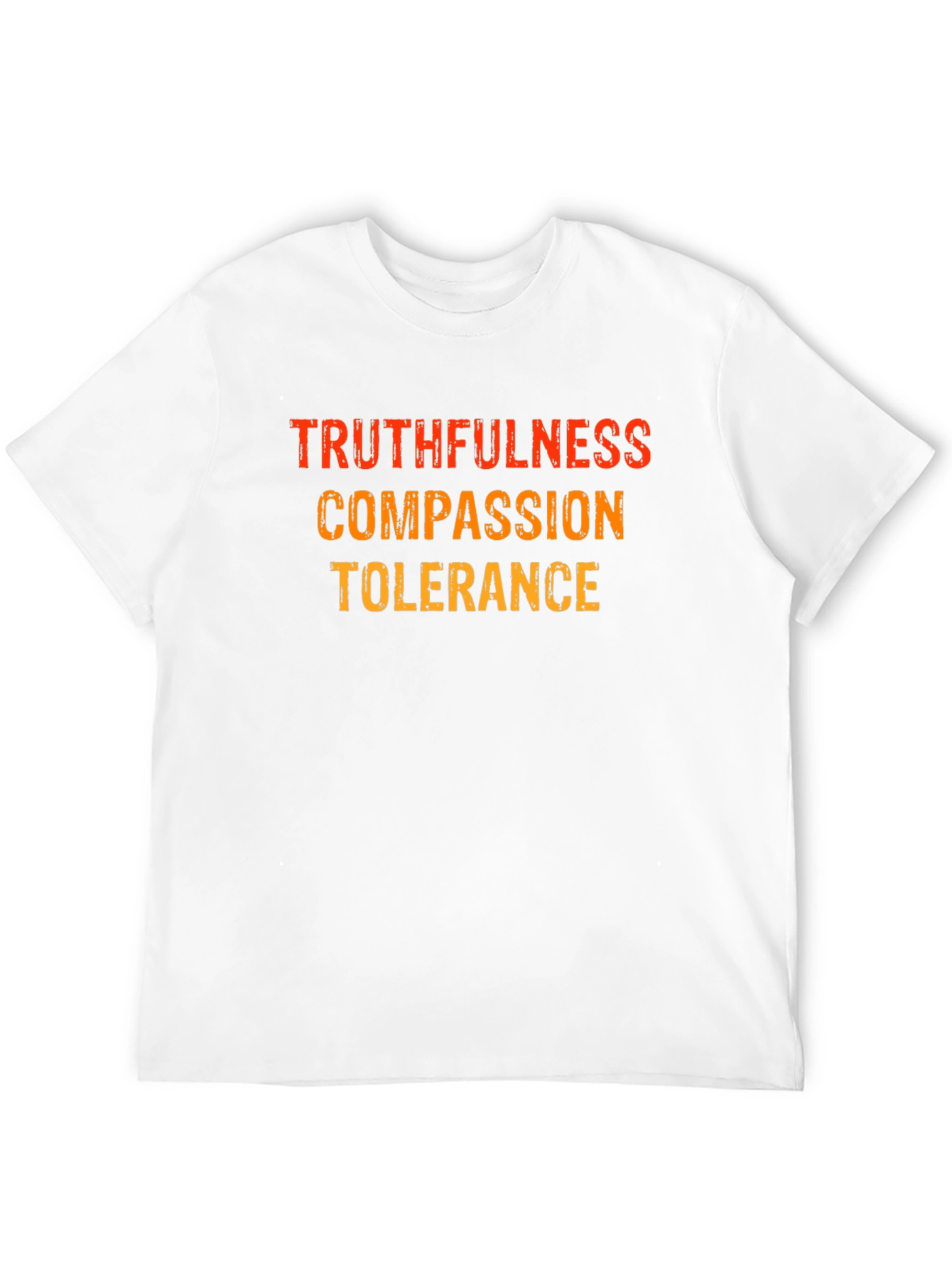 Truthfulness Compassion Tolerance Black Graphic Tee