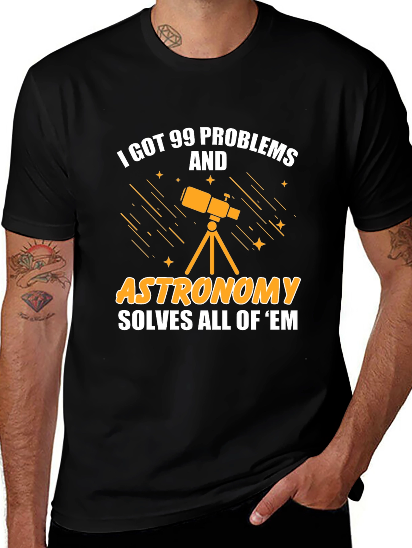 Astronomy Solves All Mens T-Shirt