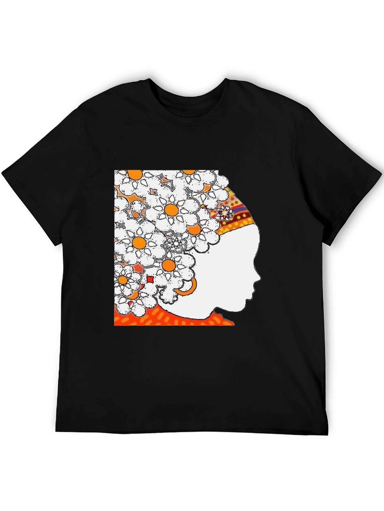 Floral Crown Graphic Tee - Stylish Black T-Shirt