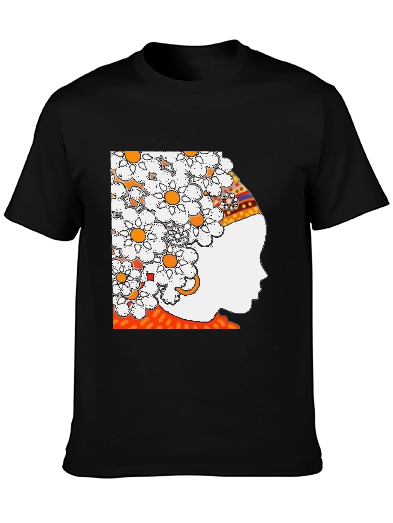 Floral Crown Graphic Tee - Stylish Black T-Shirt