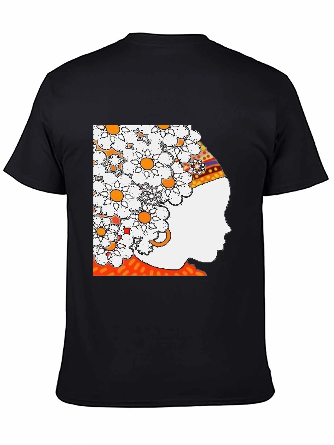 Floral Crown Graphic Tee - Stylish Black T-Shirt