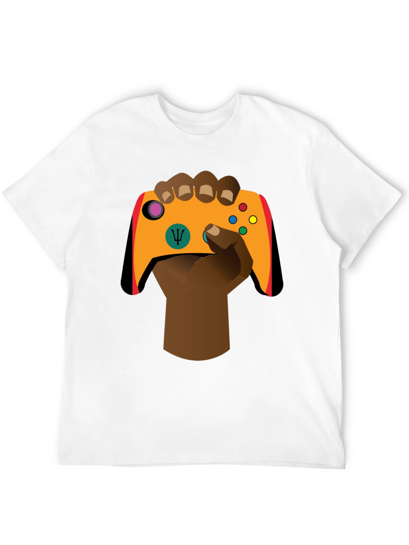 Gamer Hand Graphic Tee - Stylish Black Cotton T-Shirt