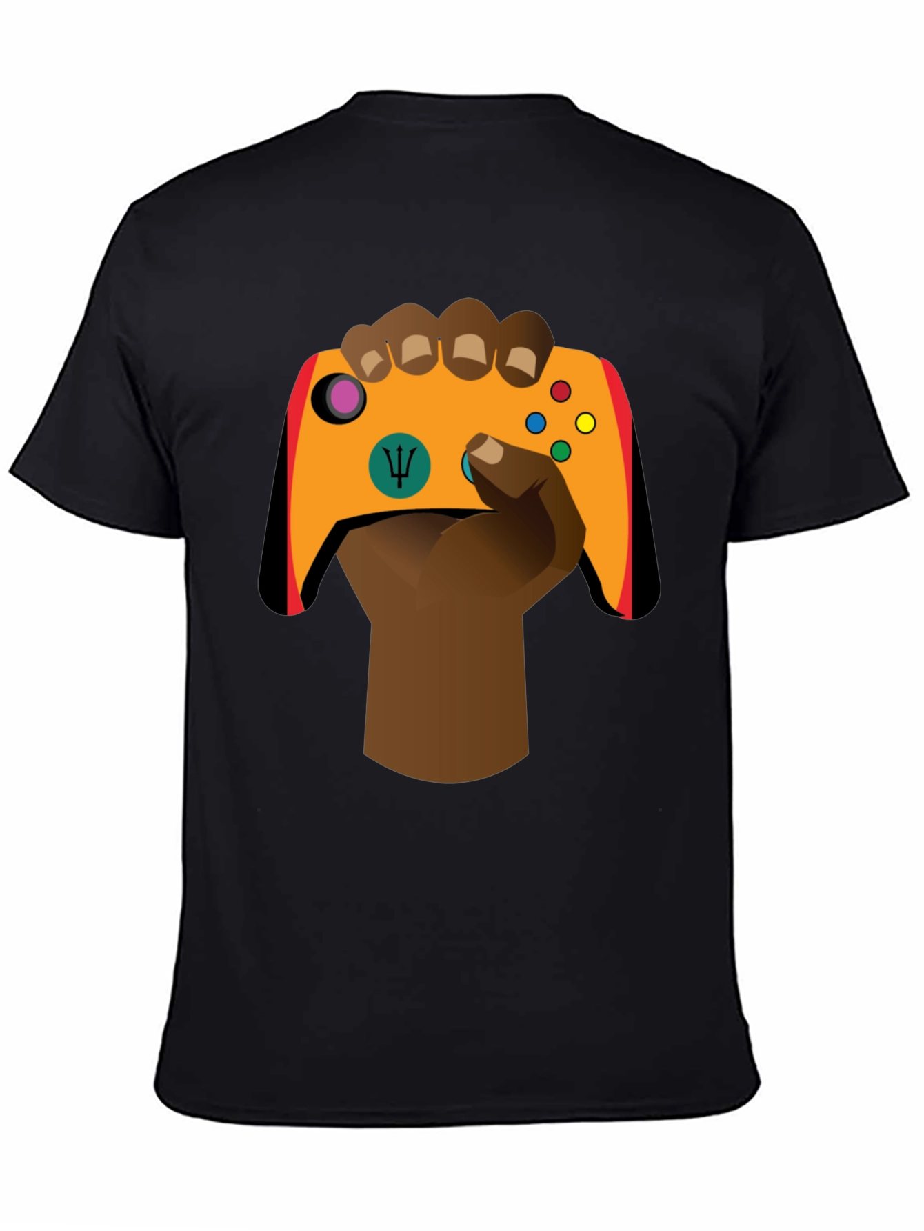 Gamer Hand Graphic Tee - Stylish Black Cotton T-Shirt