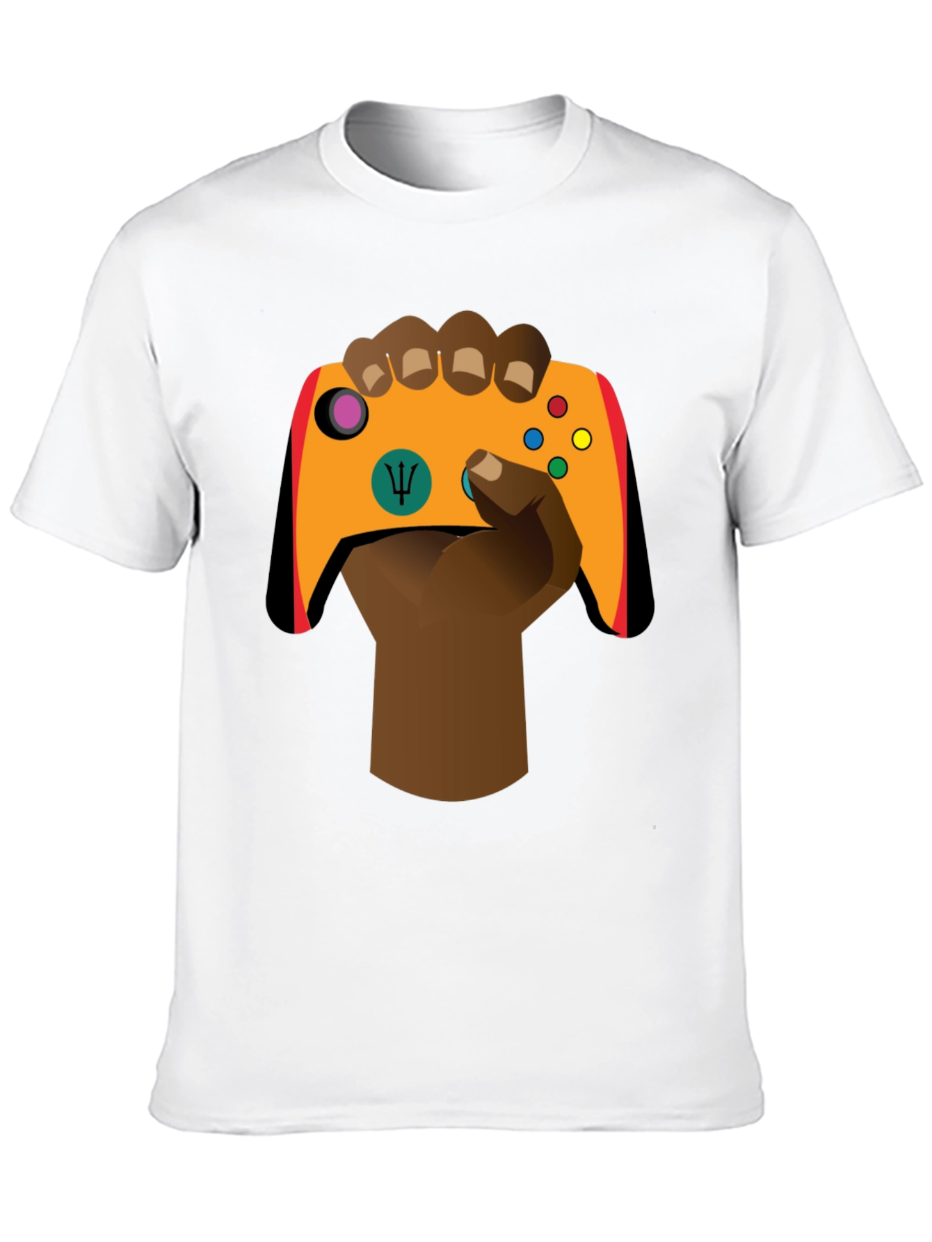 Gamer Hand Graphic Tee - Stylish Black Cotton T-Shirt