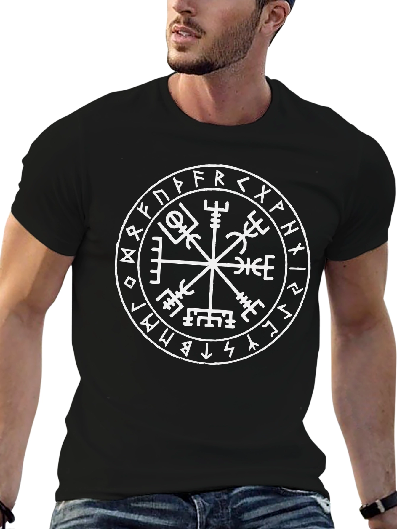 Viking Compass T-Shirt - Black