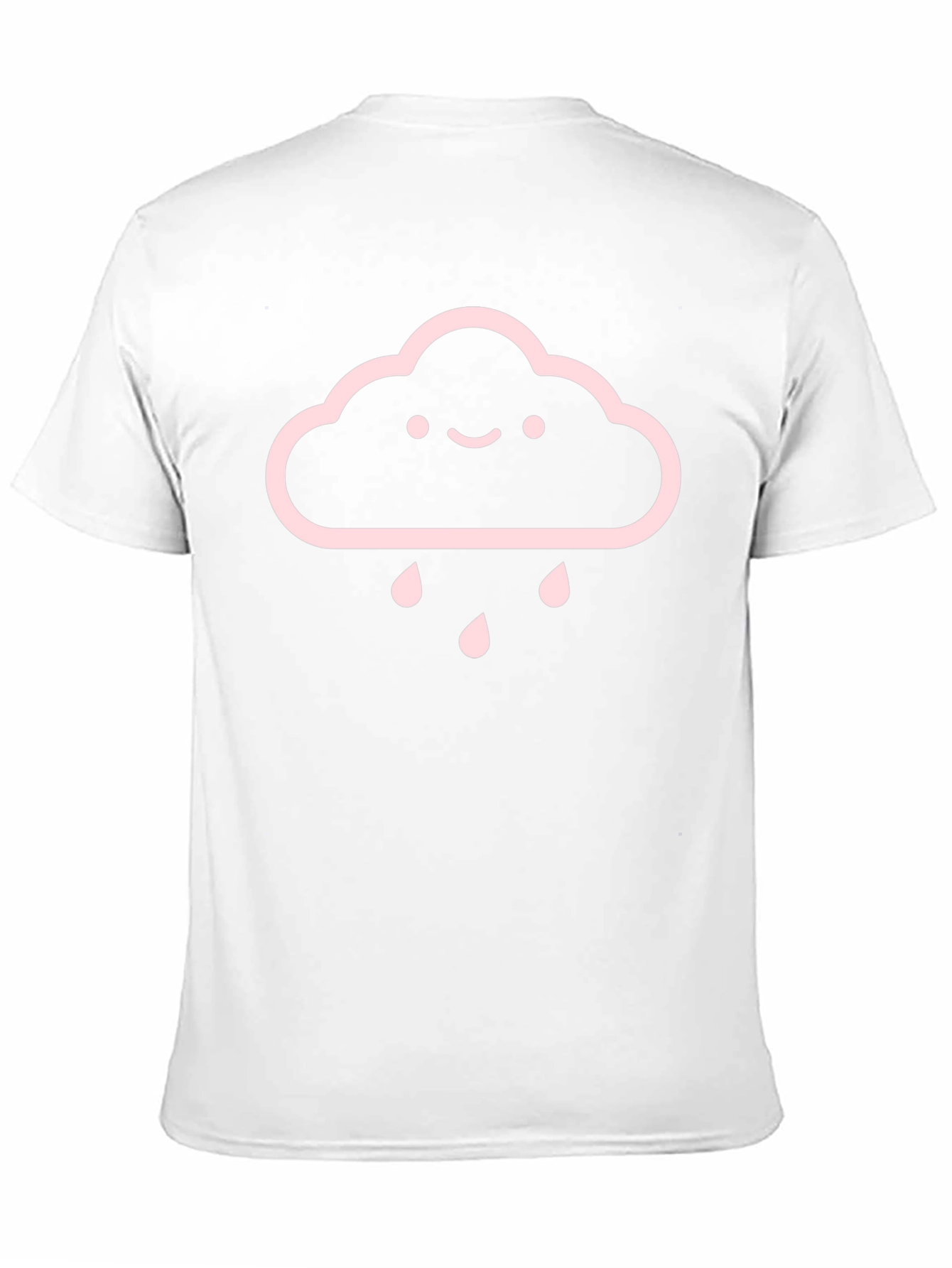 Cute Cloud Rain T-Shirt - Black Cotton Tee