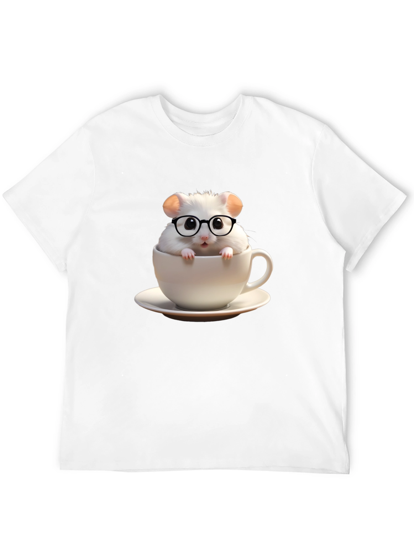 Cute Hamster in Cup Graphic Tee