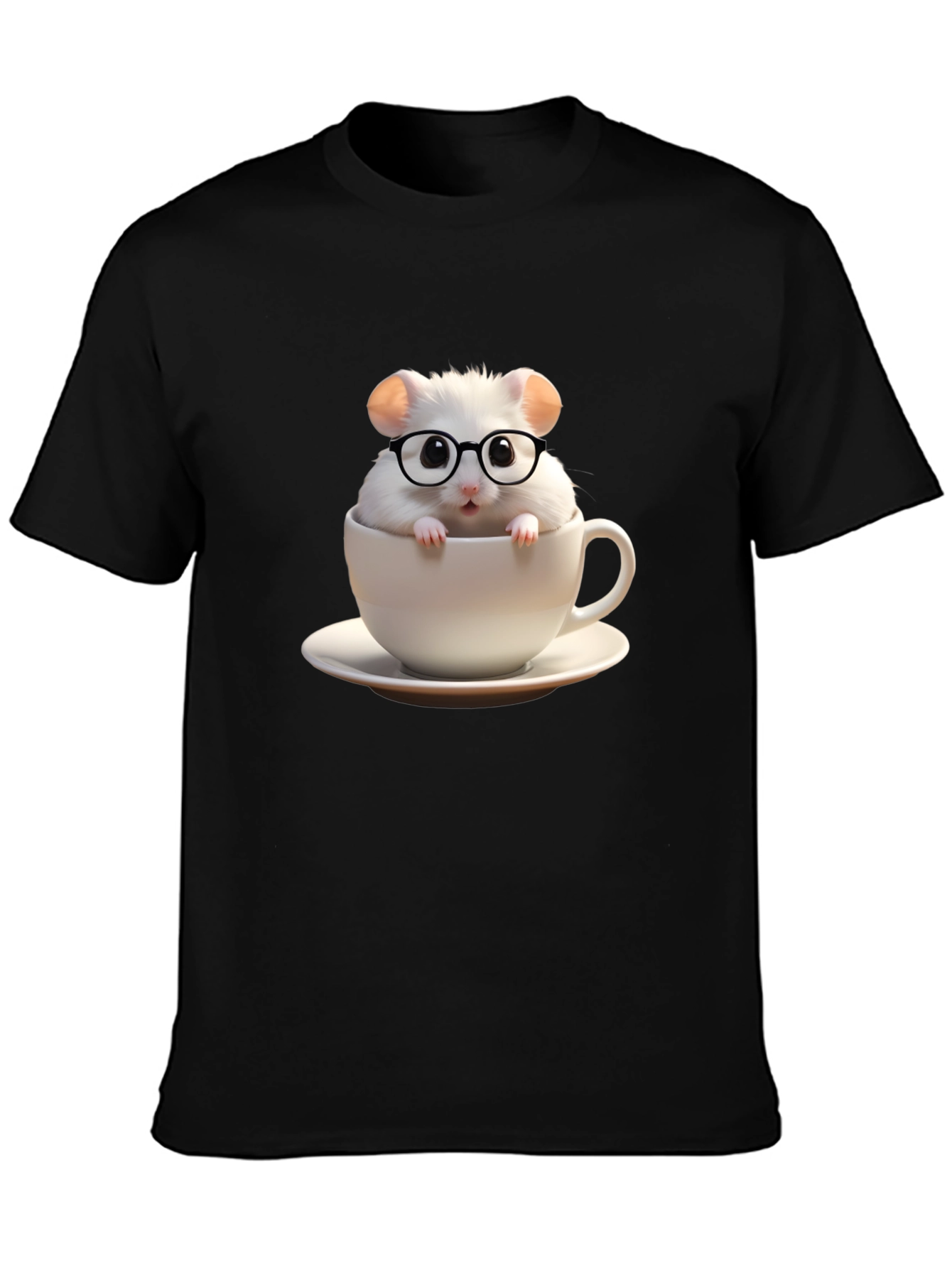 Cute Hamster in Cup Graphic Tee