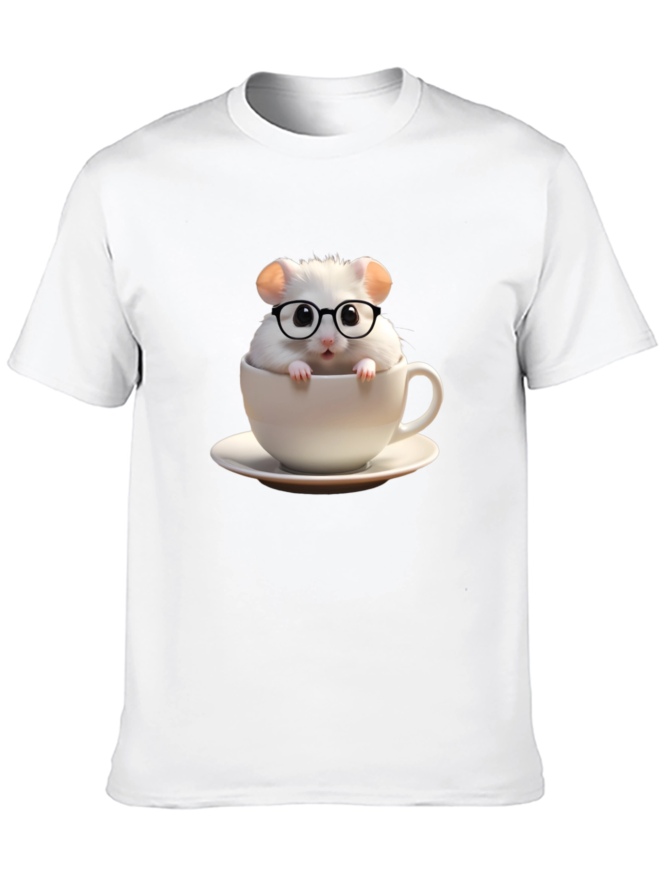 Cute Hamster in Cup Graphic Tee
